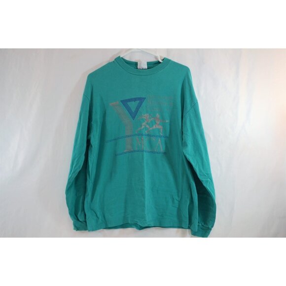 YMCA Marathon Clinic Shirt '92/93 Vancouver Blue Ladies Large Hanes Vtg - Picture 1 of 10